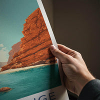 Cape Range Poster - Australia Scenic Art - Red Rock Gorge Wall Decor