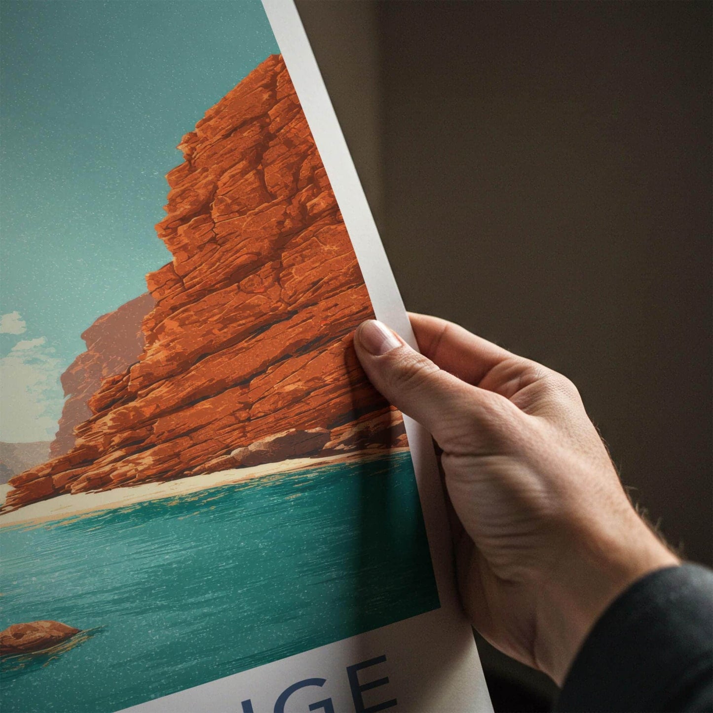 Cape Range Poster - Australia Scenic Art - Red Rock Gorge Wall Decor