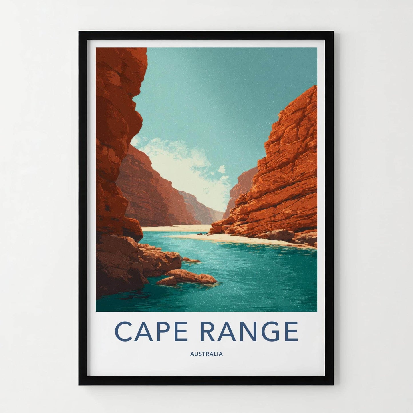 Cape Range Poster - Australia Scenic Art - Red Rock Gorge Wall Decor