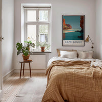Cape Range Poster - Australia Travel Art - Striking Coastal Cliffs Wall Decor