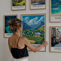Cape Winelands Poster - South Africa Fine Art - Vibrant Vineyard Scene Gift