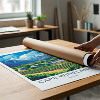 Cape Winelands Poster - South Africa Fine Art - Vibrant Vineyard Scene Gift