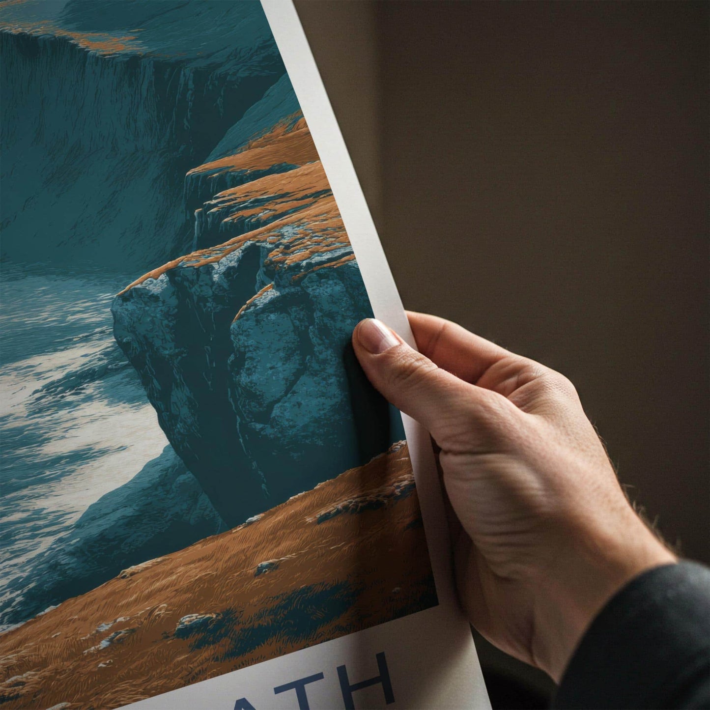 Cape Wrath Poster - Scotland Travel Art - Rugged Coastal Cliffs Wall Decor