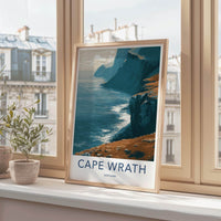 Cape Wrath Poster - Scotland Travel Art - Rugged Coastal Cliffs Wall Decor