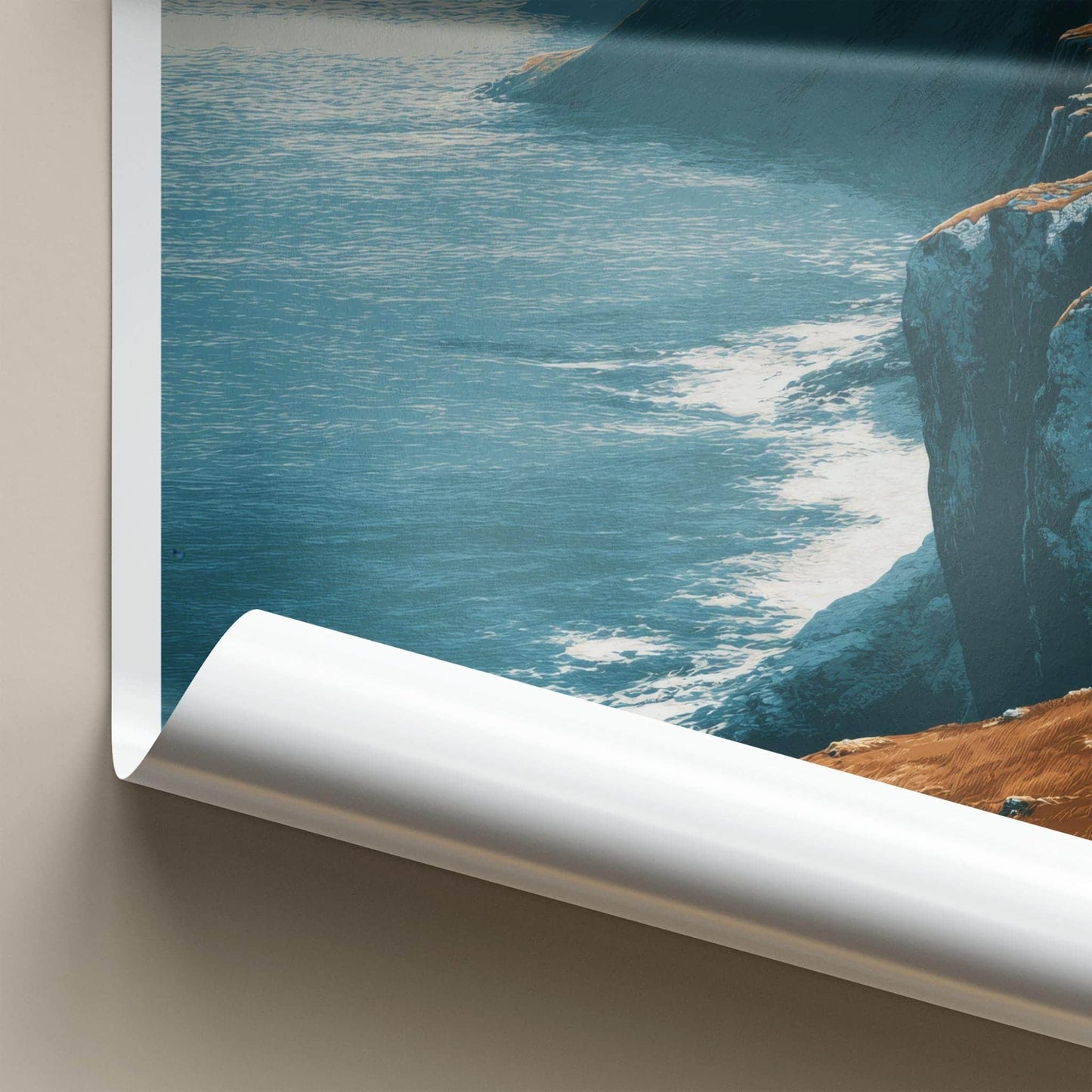 Cape Wrath Poster - Scotland Travel Art - Rugged Coastal Cliffs Wall Decor