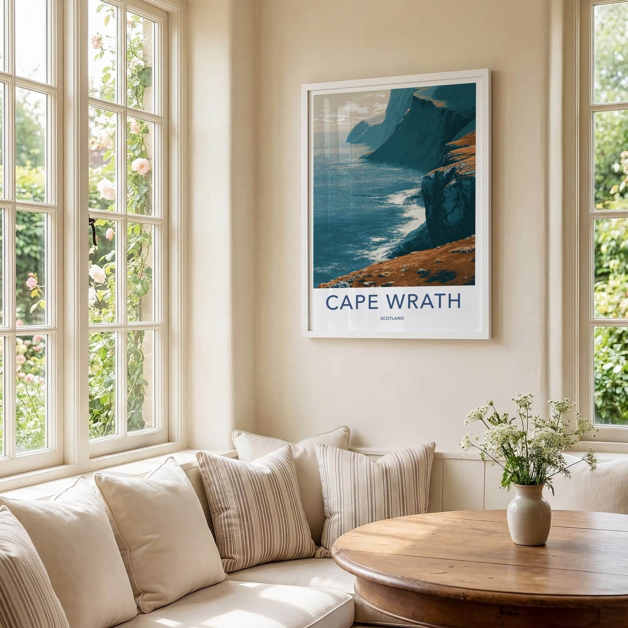 Cape Wrath Poster - Scotland Travel Art - Rugged Coastal Cliffs Wall Decor