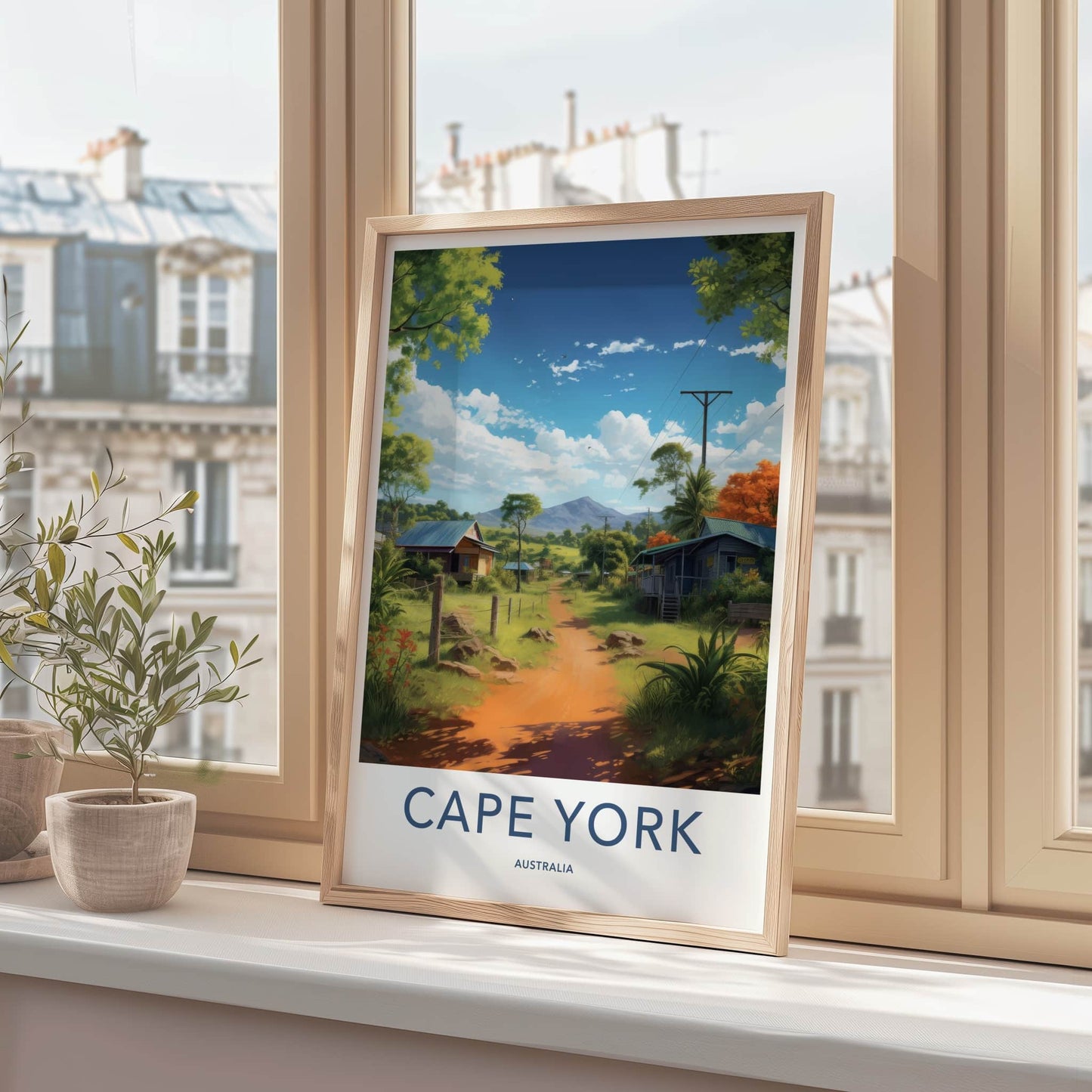 Cape York Poster - Australia Travel Art - Dirt Road Village Home Decor