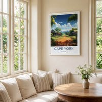 Cape York Poster - Australia Travel Art - Rural Village Road Home Decor
