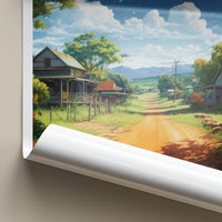 Cape York Poster - Australia Travel Art - Rural Village Road Home Decor