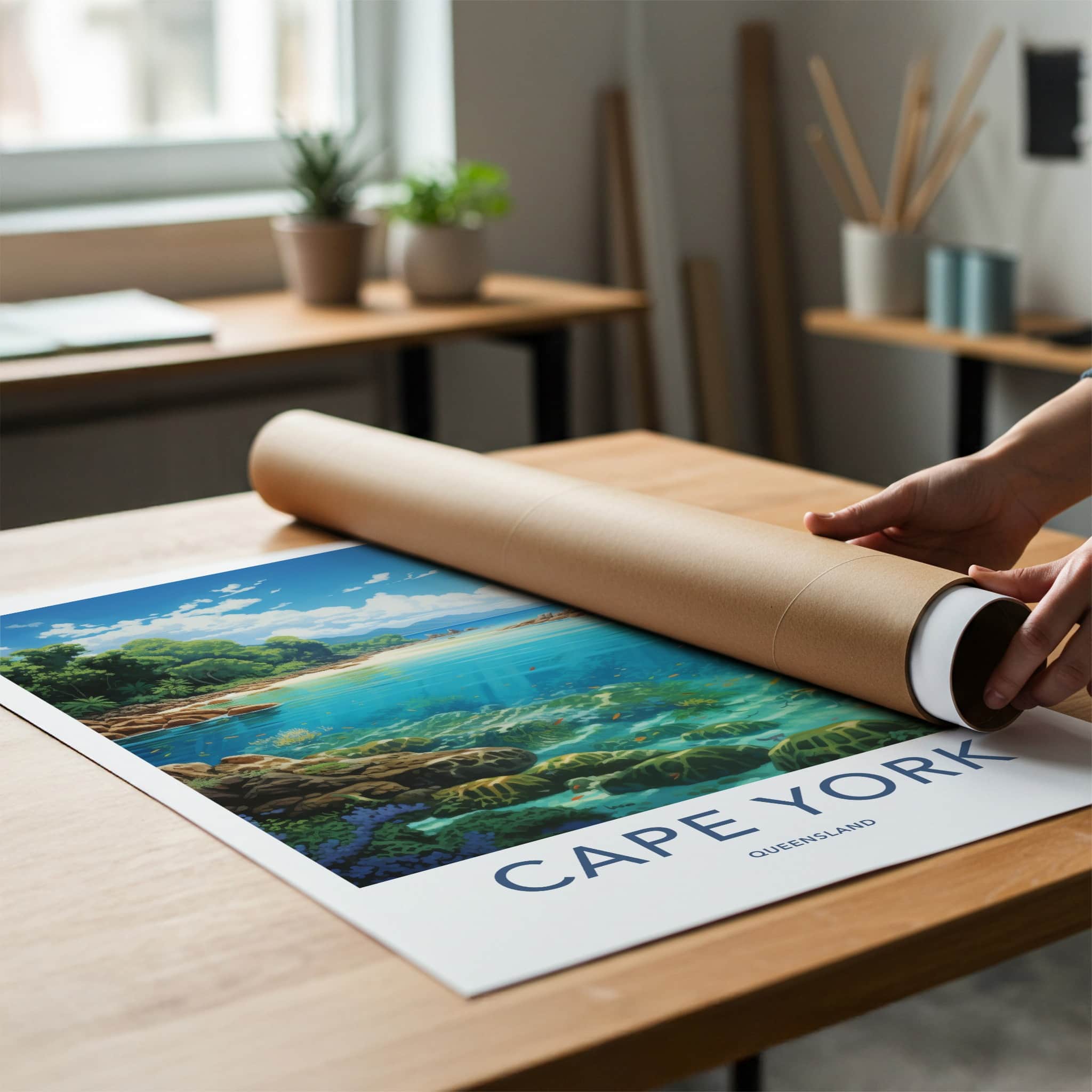 Cape York Poster - Australia Travel Art - Tropical Beach Reef Home Decor