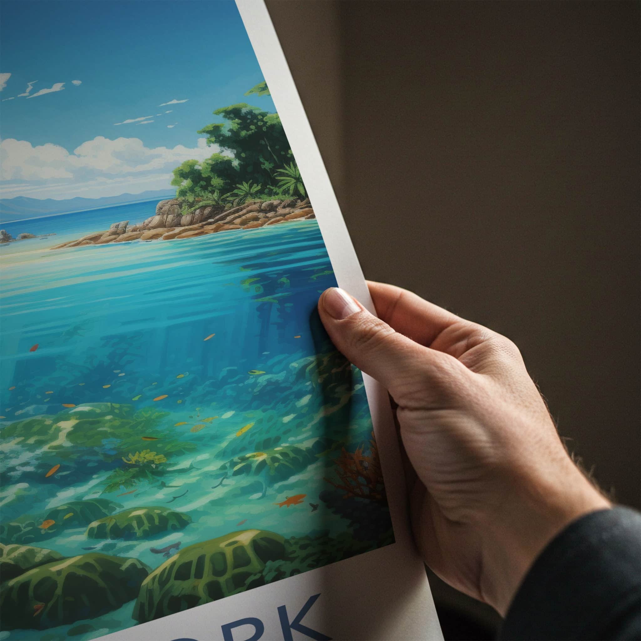 Cape York Poster - Australia Travel Art - Tropical Beach Reef Home Decor