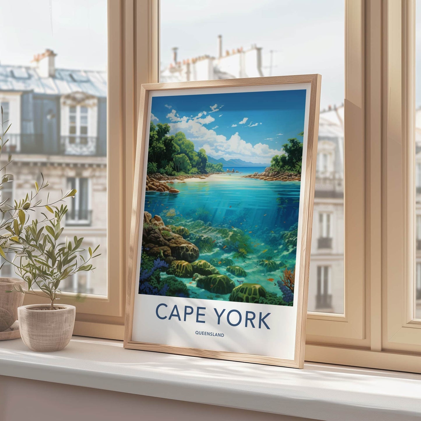 Cape York Poster - Australia Travel Art - Tropical Beach Reef Home Decor