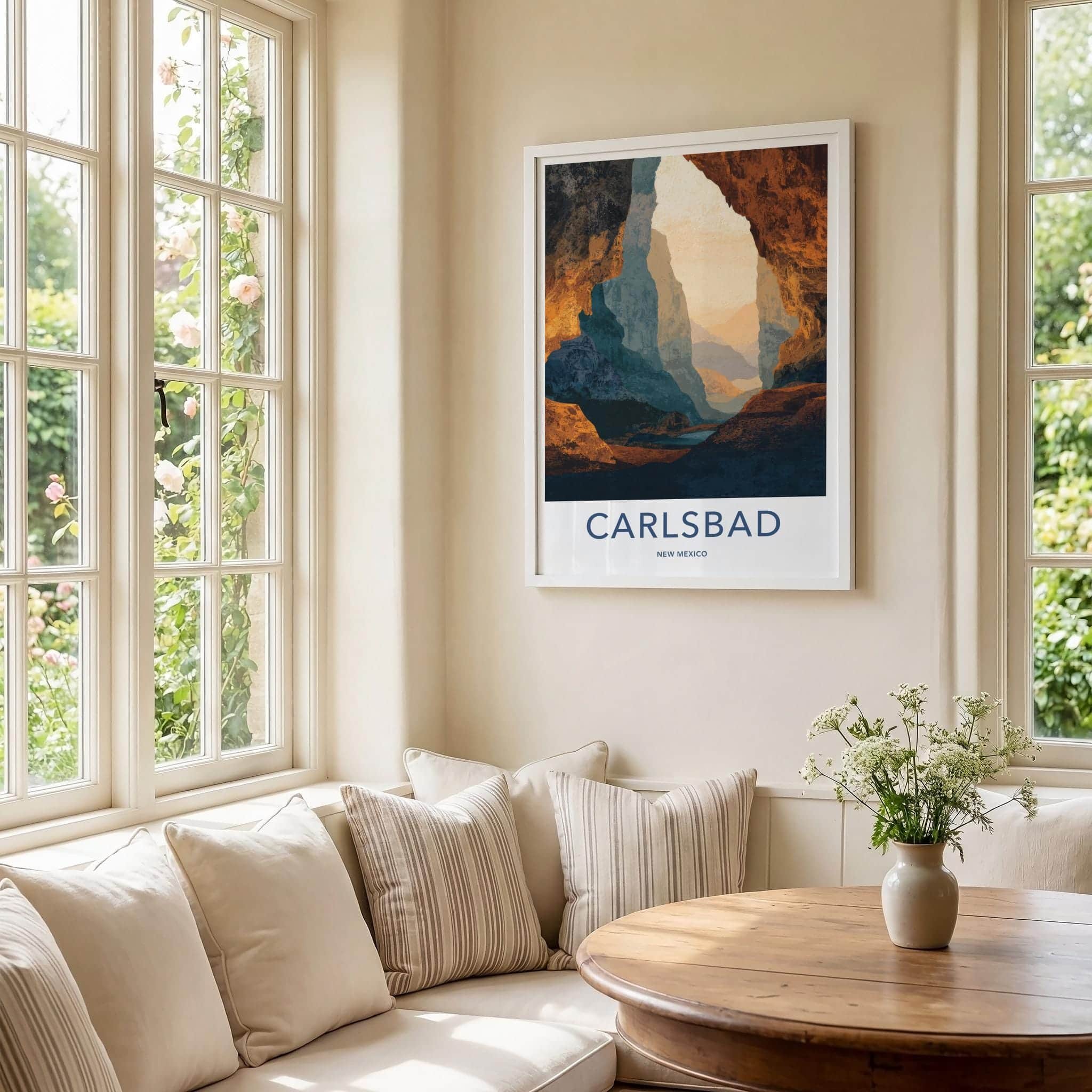 Carlsbad Poster - New Mexico Scenic Art - Cavernous Rock Formations Wall Decor