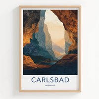 Carlsbad Poster - New Mexico Scenic Art - Cavernous Rock Formations Wall Decor