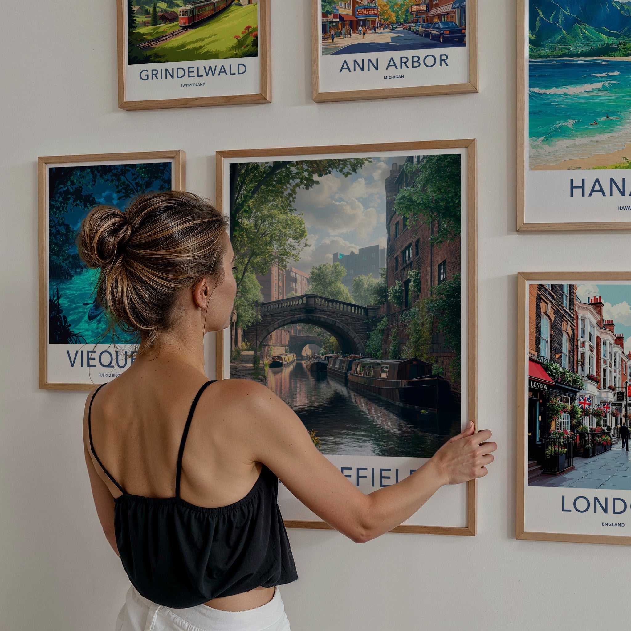 Castlefield Poster - United Kingdom Wall Art - Historic Canal Scene Home Decor