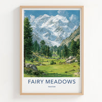 Fairy Meadows Poster - Pakistan Green Valley Pines Art Print