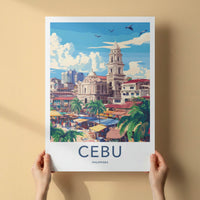 Cebu Poster - Philippines Travel Art - Historic City Market Home Decor