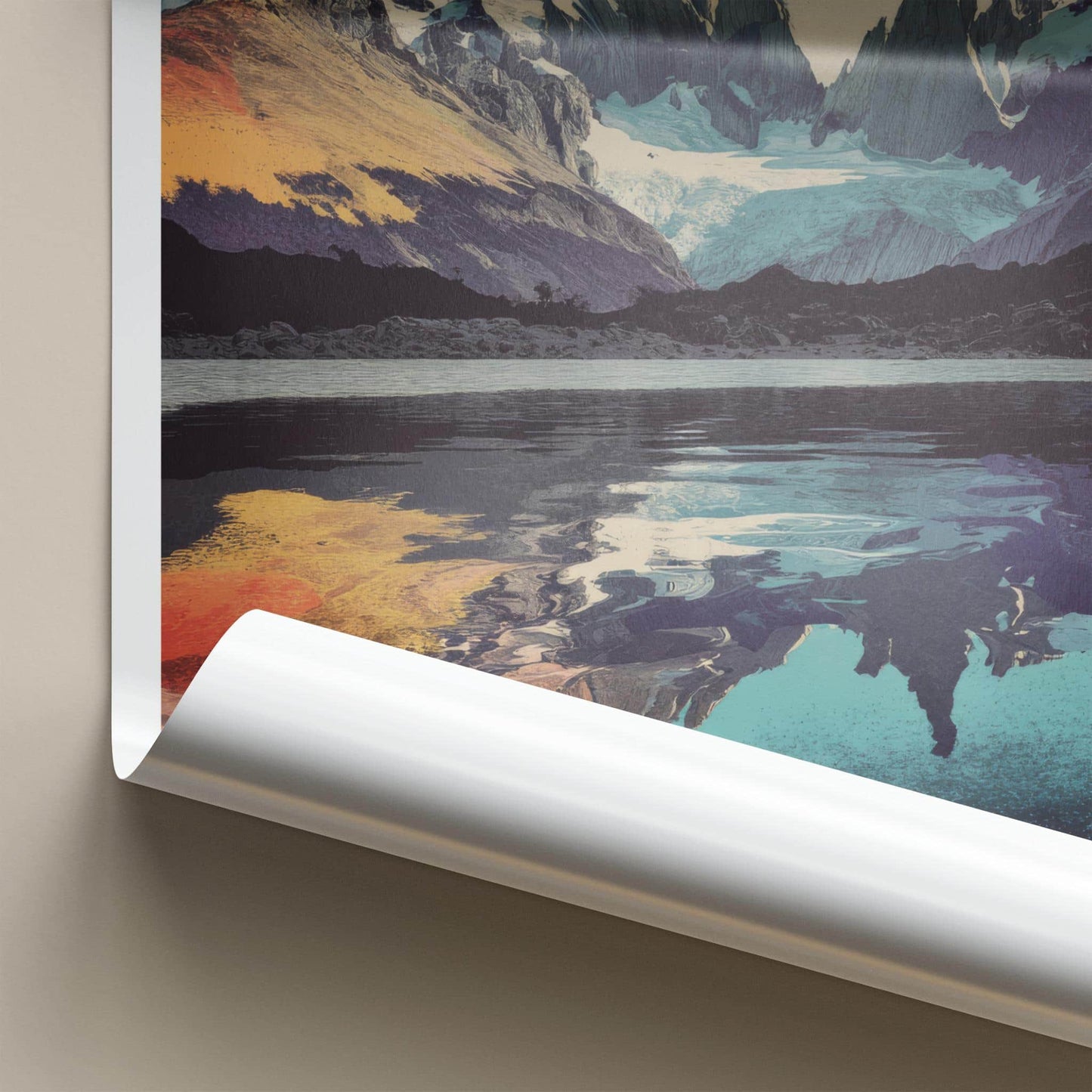 Cerro Castillo Poster - Chile Travel Art - Jagged Peaks Reflection Home Decor