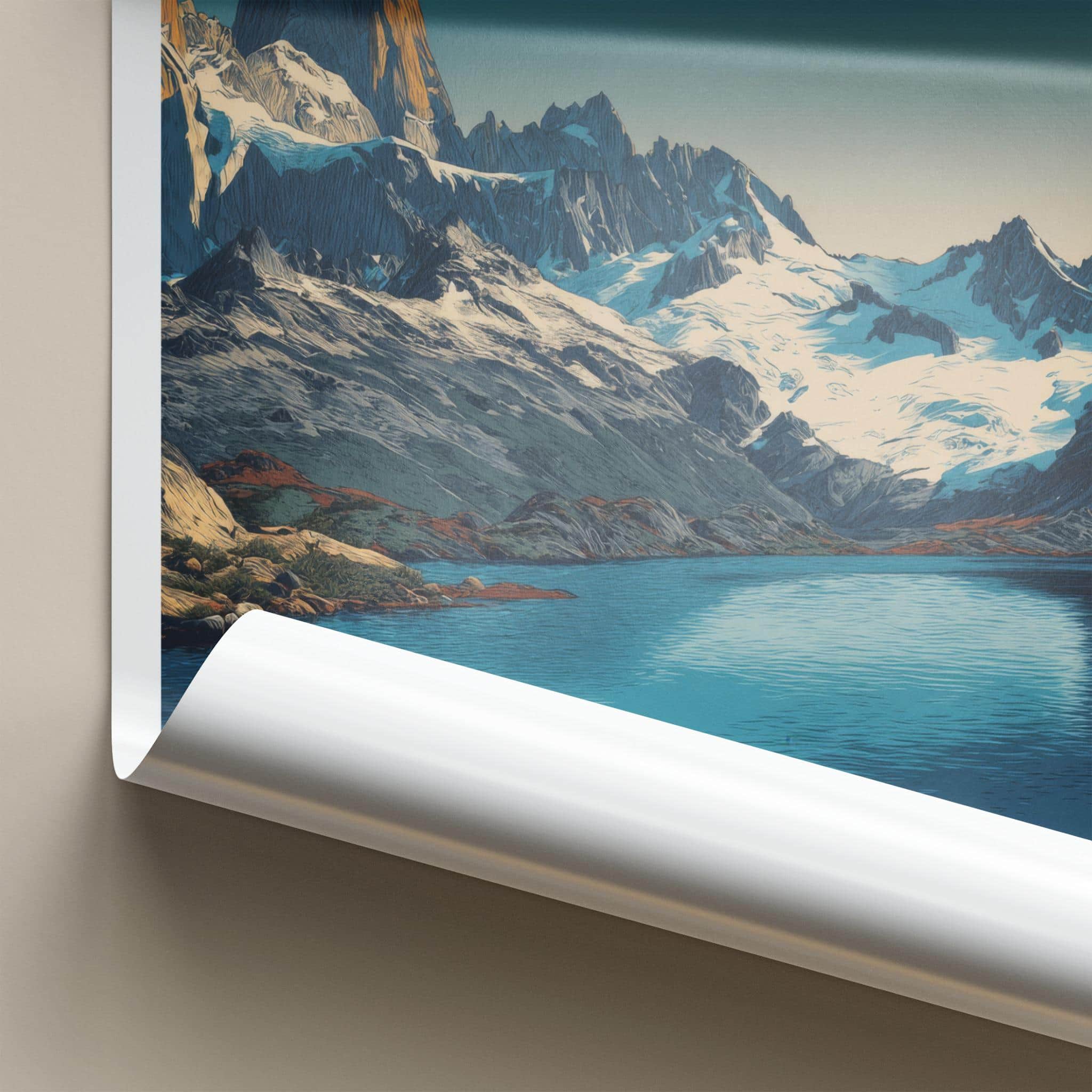 Cerro Castillo Poster - Chile Travel Art - Majestic Mountain Lake Home Decor