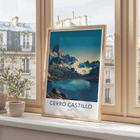 Cerro Castillo Poster - Chile Travel Art - Majestic Mountain Lake Home Decor