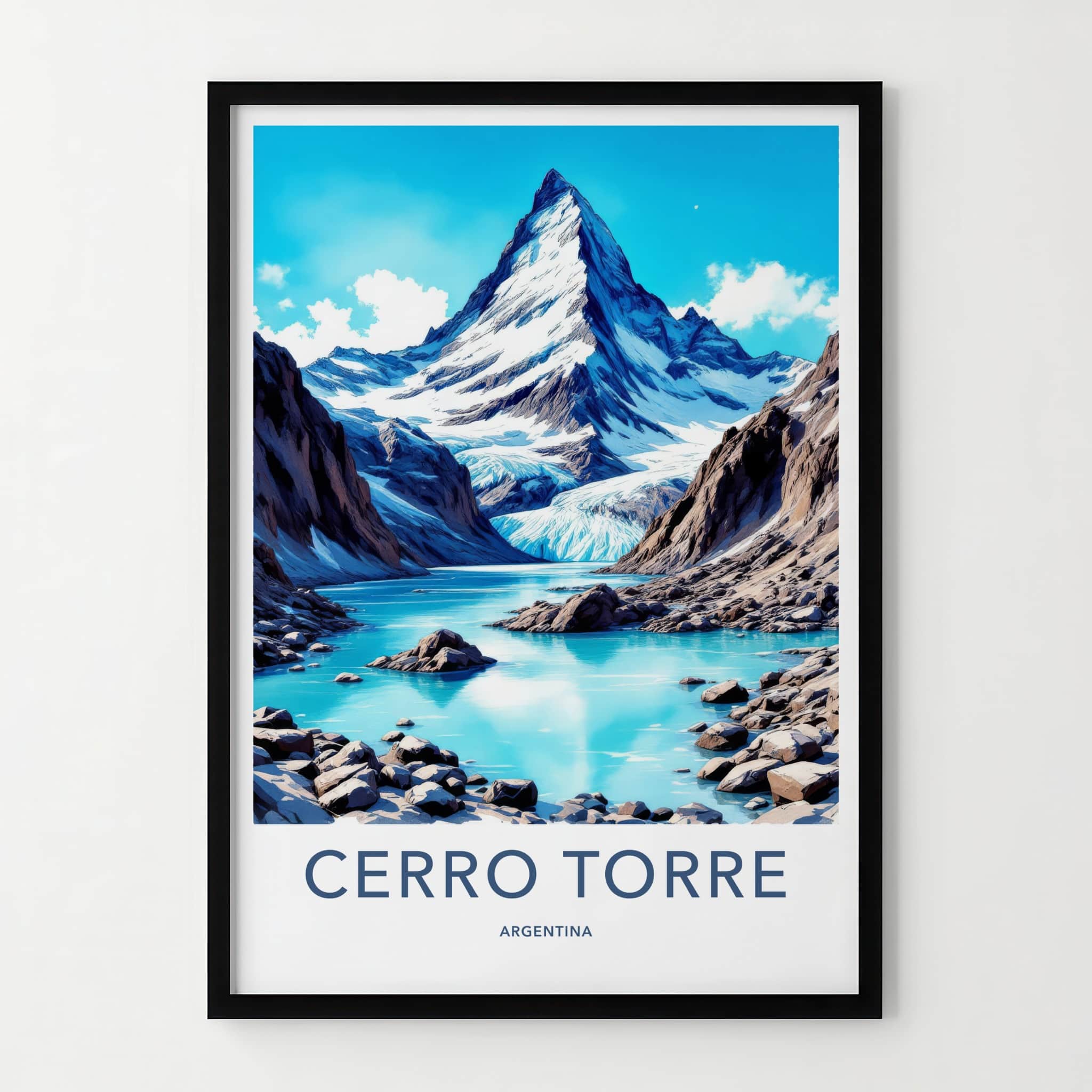 Cerro Torre Poster - Argentina Travel Art - Snow Capped Peak Home Decor