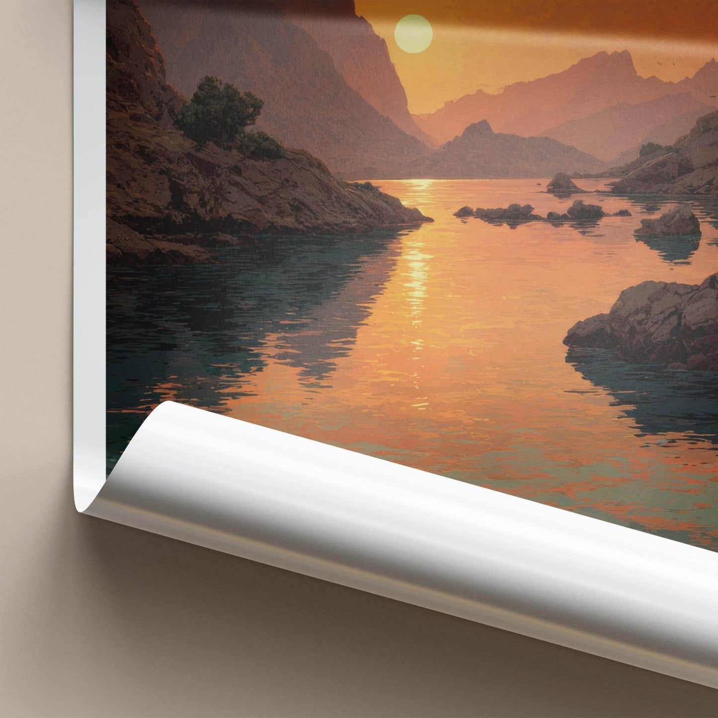 Chabahar Poster - Iran Travel Art - Dramatic mountain sunset Wall Decor