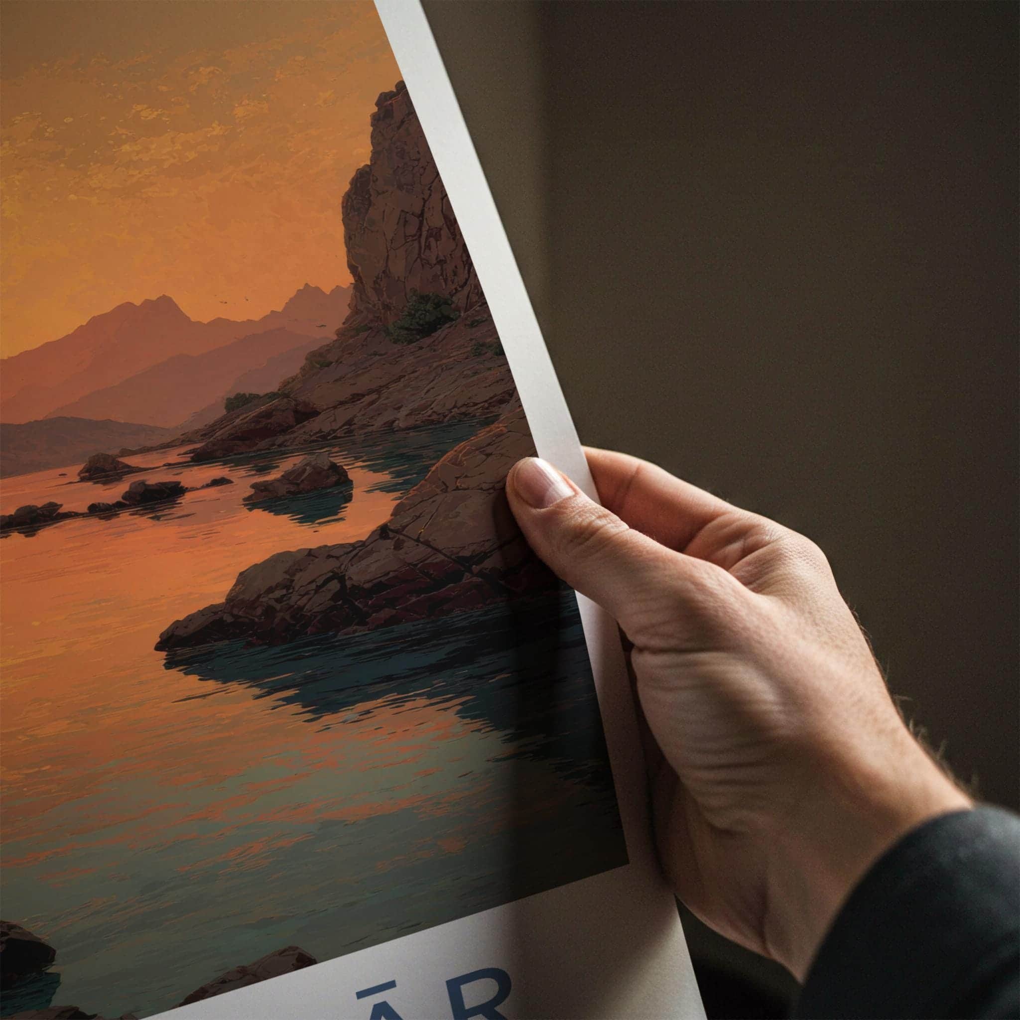 Chabahar Poster - Iran Travel Art - Dramatic mountain sunset Wall Decor