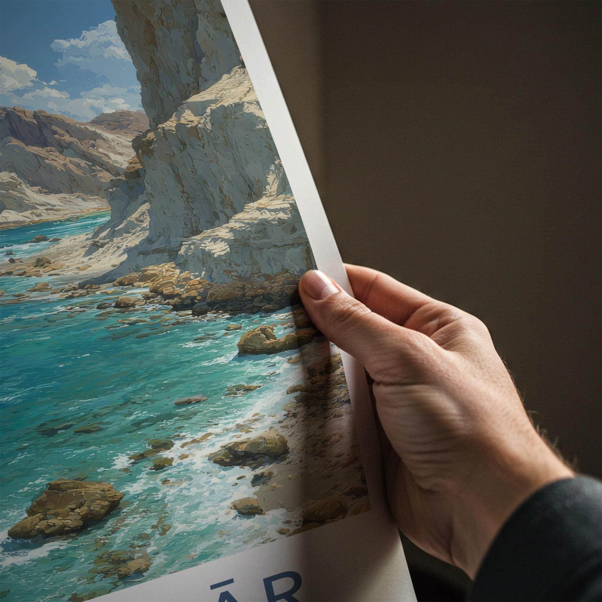 Chabahar Poster - Iran Travel Art - Rugged Coastal View Home Decor