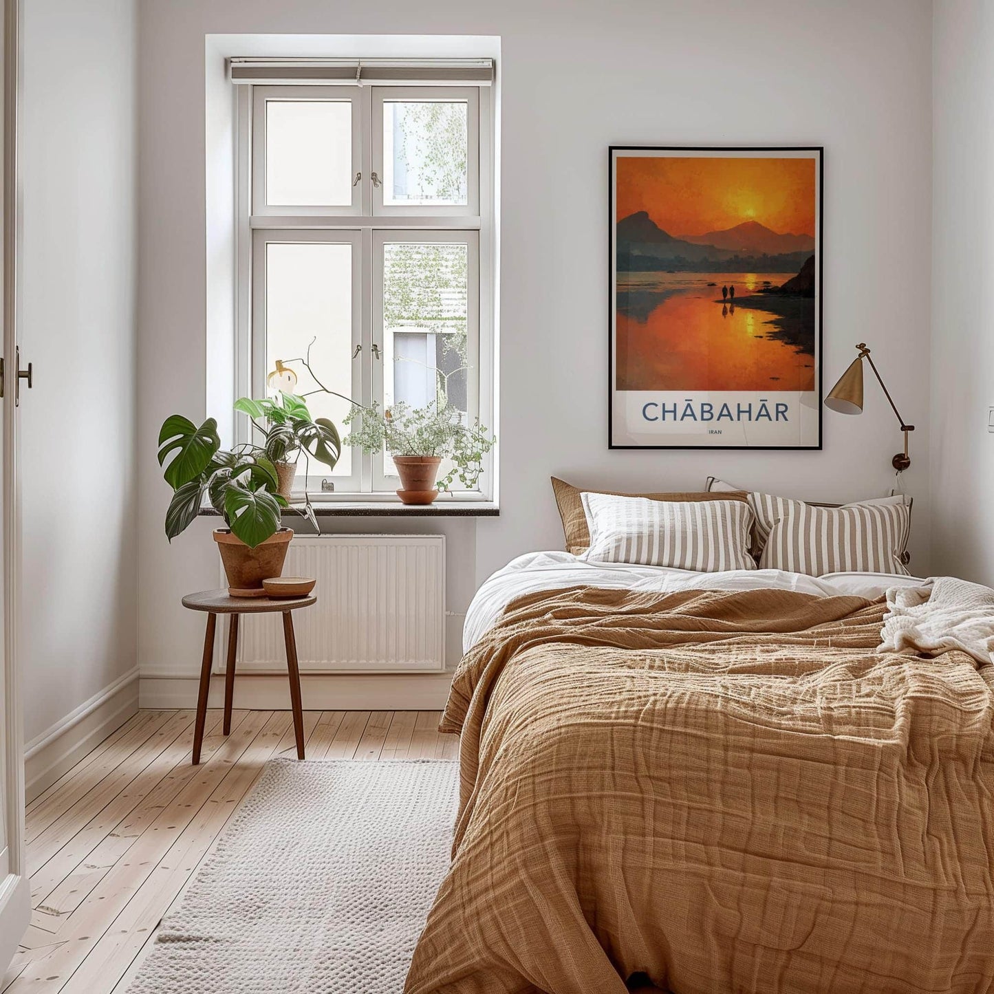 Chabahar Poster - Iran Travel Art - Sunset Shoreline Figures Home Decor