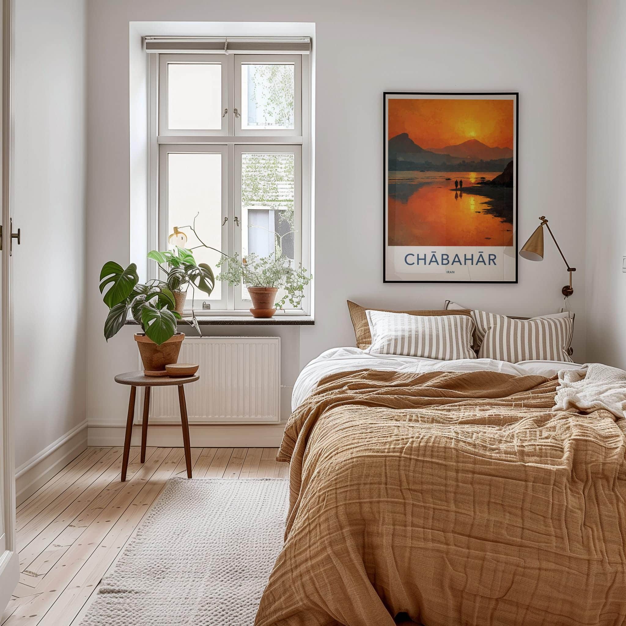 Chabahar Poster - Iran Travel Art - Sunset Shoreline Figures Home Decor