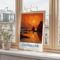 Chahabar Poster - Iran Travel Art - Vibrant Coastal Glow Home Decor
