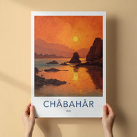 Chahabar Poster - Iran Travel Art - Vibrant Coastal Glow Home Decor