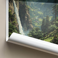 Chakrata Poster - India Fine Art - Uttarakhand lush mountain waterfall Gift