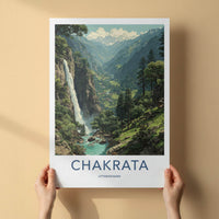 Chakrata Poster - India Fine Art - Uttarakhand lush mountain waterfall Gift