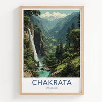 Chakrata Poster - India Fine Art - Uttarakhand lush mountain waterfall Gift