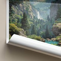 Chakrata Poster - India Travel Art - Uttarakhand Lush Valley Waterfall Wall Decor