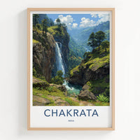 Chakrata Poster - India Wall Art - Uttarakhand Lush Green Falls Home Art