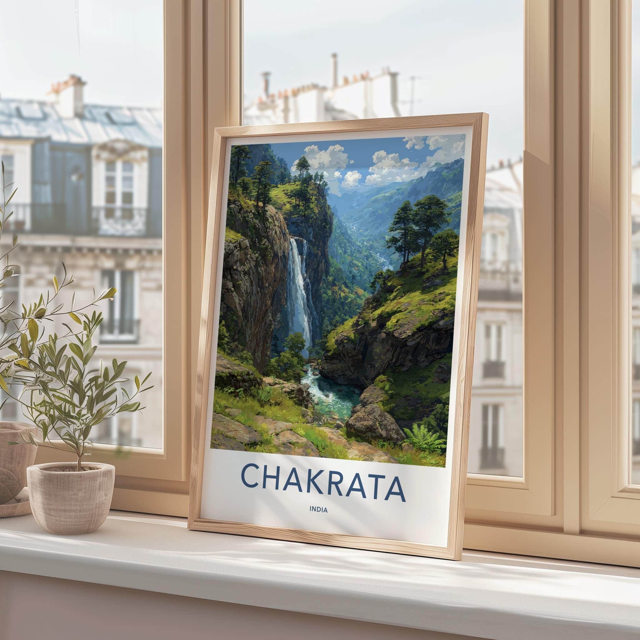 Chakrata Poster - India Wall Art - Uttarakhand Lush Green Falls Home Art
