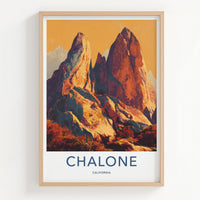 Chalone Poster - California Scenic Art - Rugged Desert Peaks Wall Decor