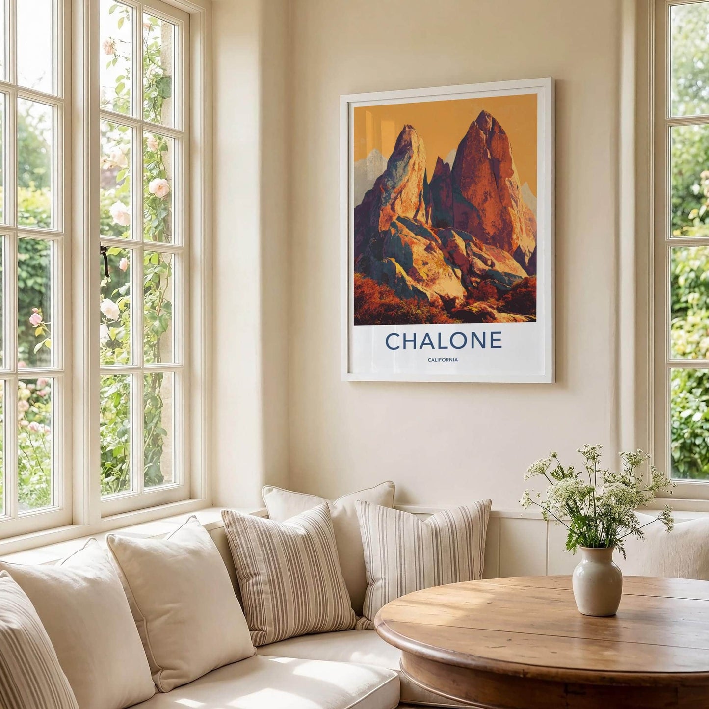 Chalone Poster - California Scenic Art - Rugged Desert Peaks Wall Decor