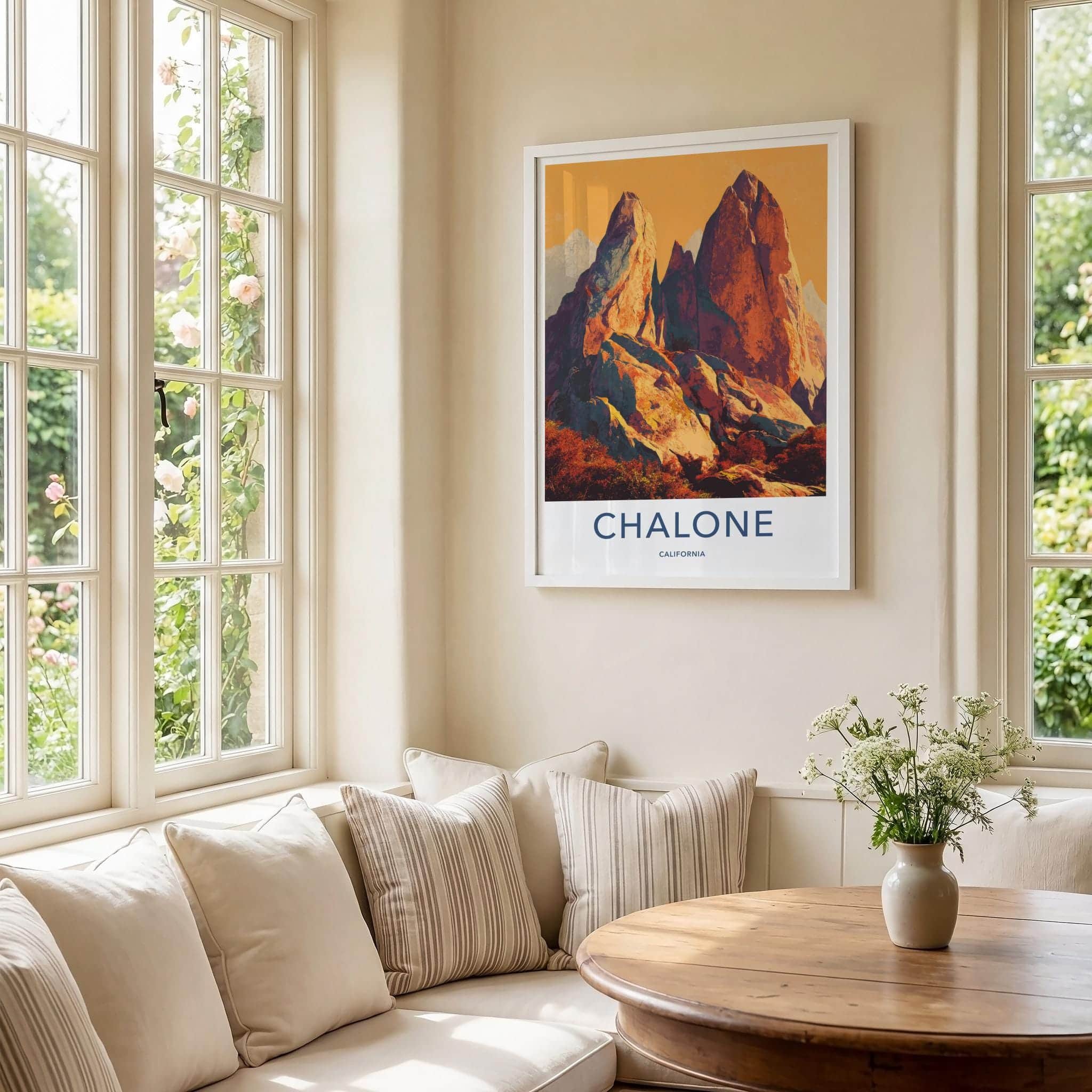 Chalone Poster - California Scenic Art - Rugged Desert Peaks Wall Decor