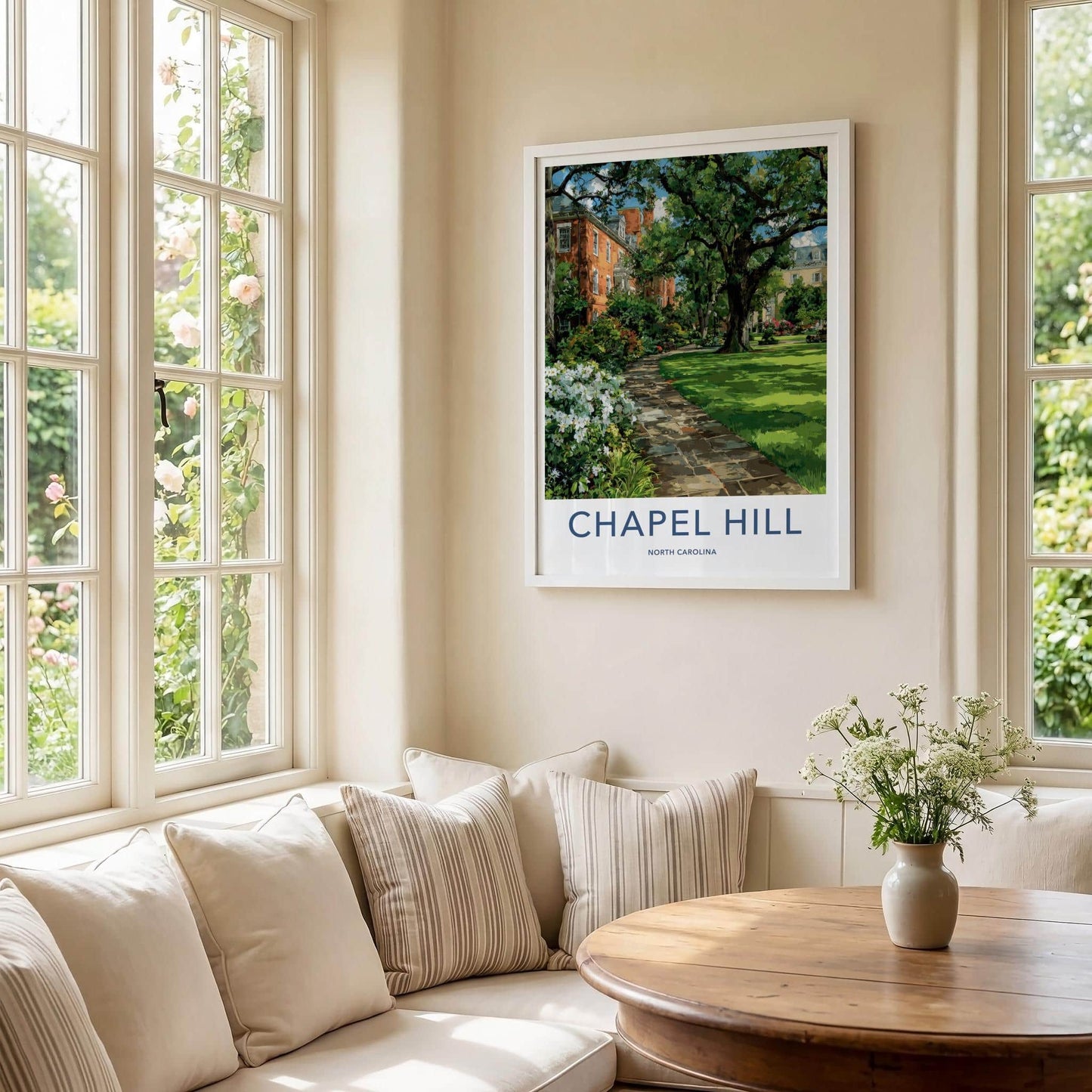 Chapel Hill Poster - North Carolina Scenic Art - Historic Campus Path Gallery Art
