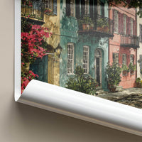 Charleston Poster - South Carolina Scenic Art - Colorful Street Scene Wall Decor