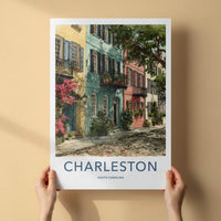Charleston Poster - South Carolina Scenic Art - Colorful Street Scene Wall Decor