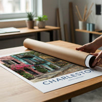 Charleston Poster - South Carolina Wall Art - colourful street Home Decor
