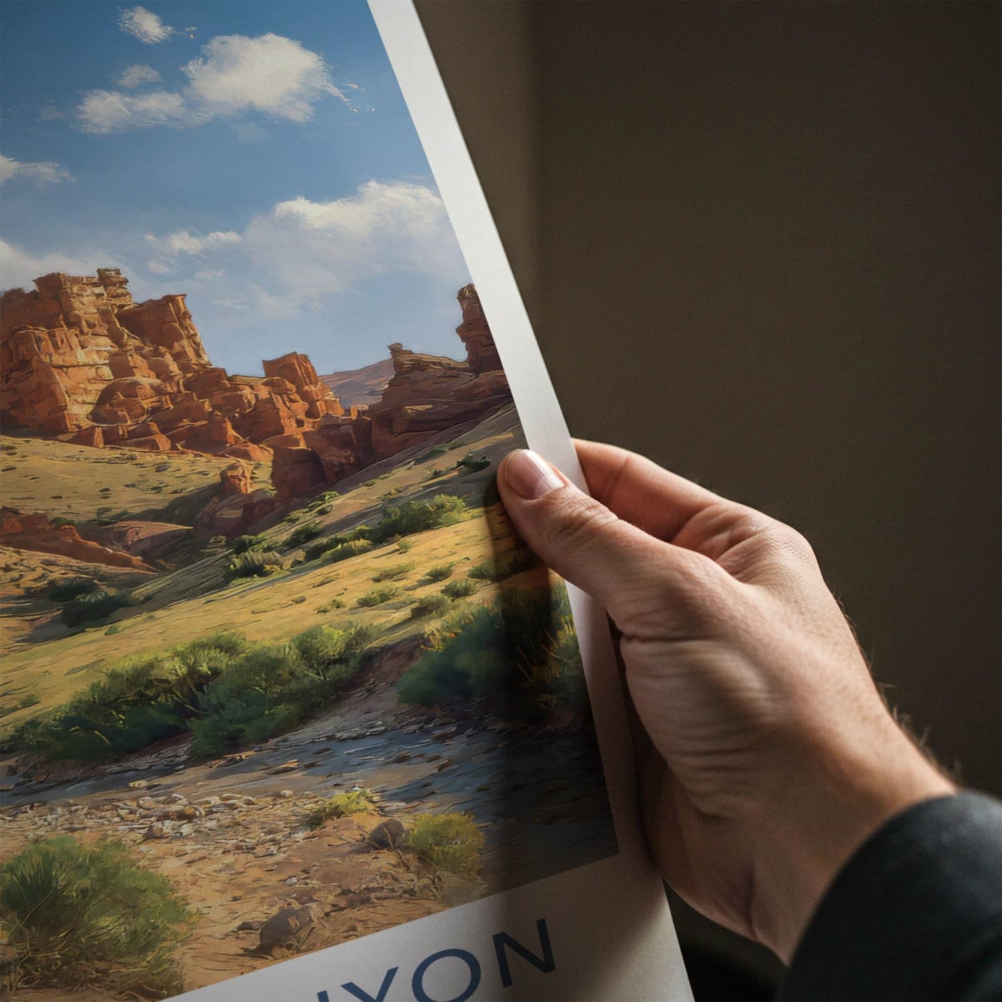 Charyn Canyon Poster - Kazakhstan Framed Print - Desert Flowing River Gift