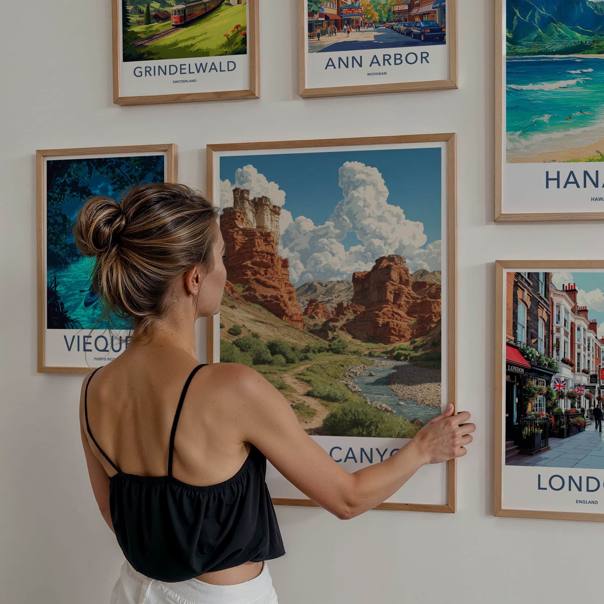 Charyn Canyon Poster - Kazakhstan Travel Art - Red Rock Valley Gallery Art