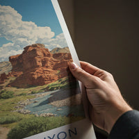 Charyn Canyon Poster - Kazakhstan Travel Art - Red Rock Valley Gallery Art