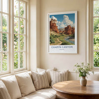 Charyn Canyon Poster - Kazakhstan Travel Art - Red Rock Valley Gallery Art