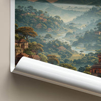 Chattogram Poster - Bangladesh Travel Art - Hillside Village Sunset Home Decor